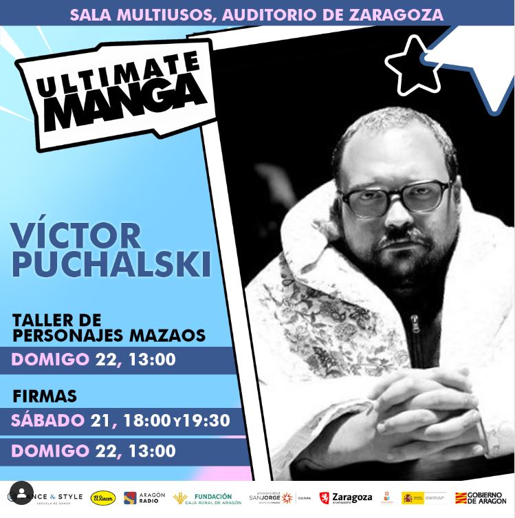 Victor Puchalski (@puchalskivictor) on Twitter photo Evento de este finde.
Ahí estaré, en el <a href="/UltimateZgz/">Ultimate Manga</a>.
Muchas gracias a la organización por contar conmigo 🙏 Evento de este finde.
Ahí estaré, en el <a href="/UltimateZgz/">Ultimate Manga</a>.
Muchas gracias a la organización por contar conmigo 🙏
