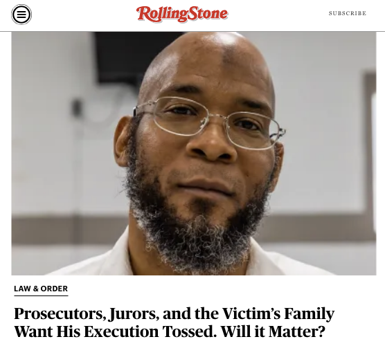 RollingStone's tweet photo. Marcellus Williams was convicted of first-degree murder and sentenced to death. He’s set to be executed next week unless the governor or Supreme Court steps in. 

Story: https://t.co/SpAKR9H9qS https://t.co/z2RwCaFBZW