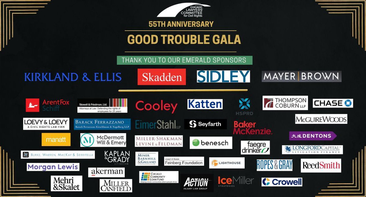 ChgoCivilRights's tweet photo. We’re just ONE WEEK away from Good Trouble Gala! 🌟 A heartfelt thank you to all of our amazing sponsors who make this night possible. Your support powers our mission to secure racial equity and economic opportunity for all. Almost time for good trouble!

#CLC55 #GoodTroubleGala https://t.co/NhMdaXgyJX