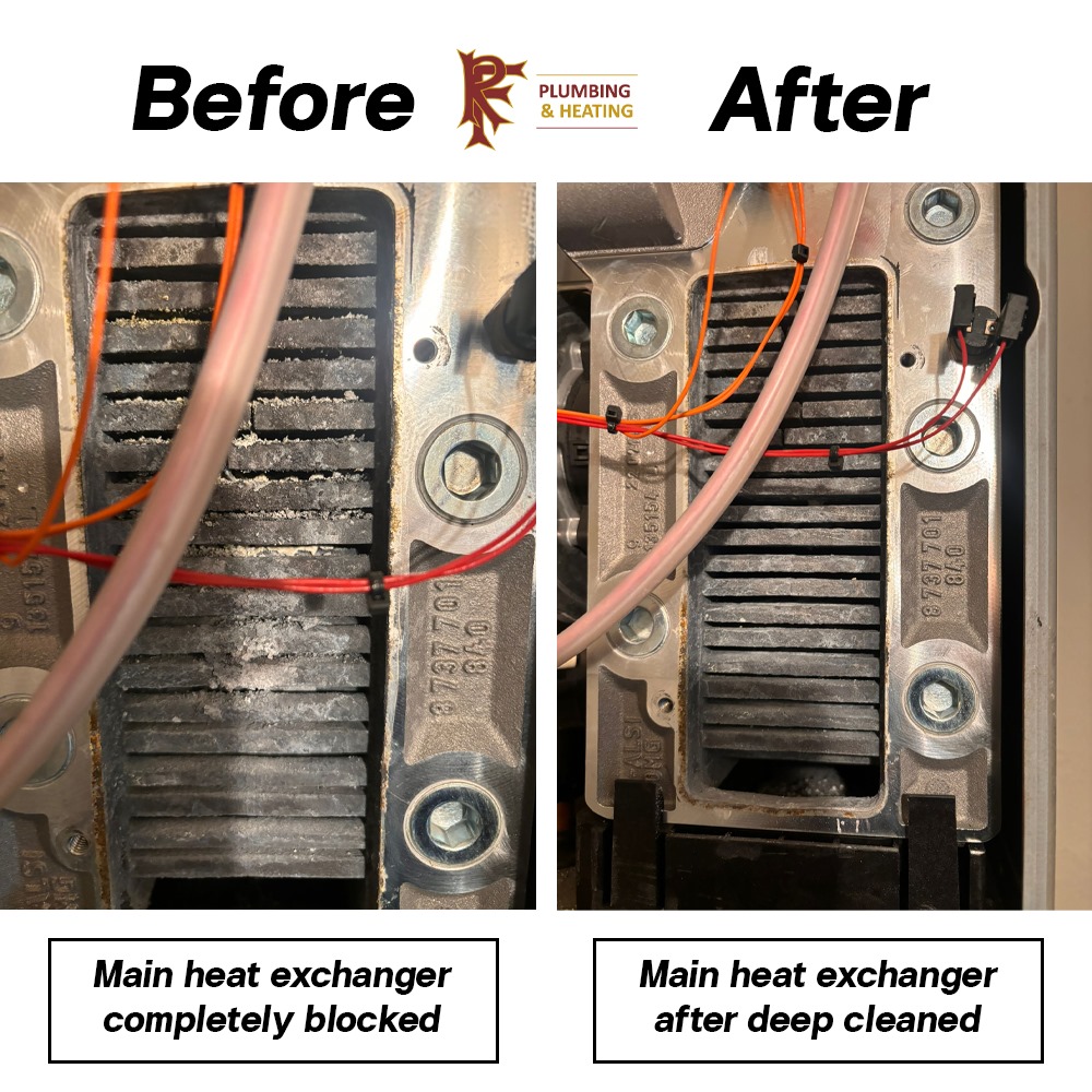 RFPlumbing902's tweet image. Before : Main heat exchanger completely blocked
After : Main heat exchanger after deep cleaned
Call : +44 7934 557446
For More Info Visit Website : rfplumbingandheating.uk
#Radiatorinstallation #Radiatorfitting #Radiatorreplacement #Radiatorupgrade #Heatingsysteminstallation