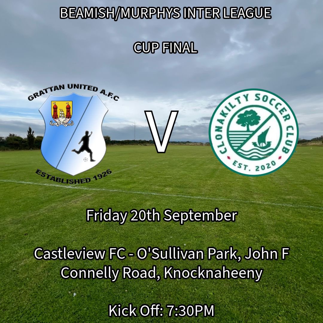 The final of the inter league takes place tomorrow night. Kick off is 7:30 pm up in o Sullivan park (castleview) Up the Gratts <a href="/CorkAul/">Cork Athletic Union League</a>