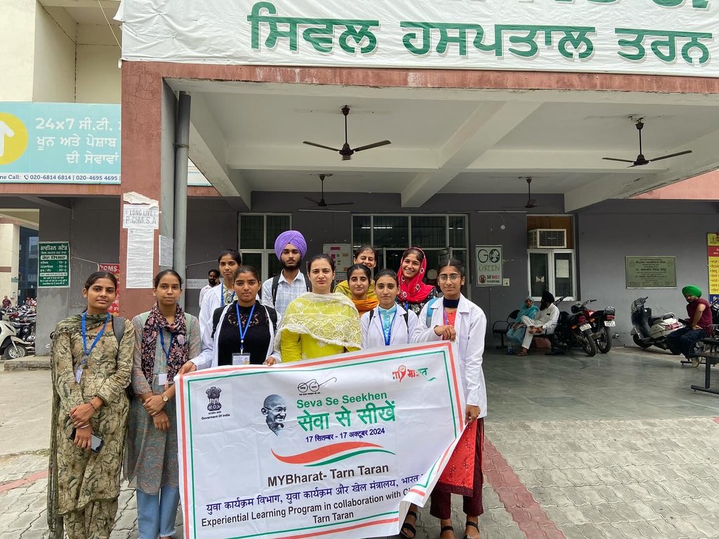 YuvaTarn's tweet photo. NYK-TARN TARAN Organized “EXPERIENTIAL LEARNING PROGRAM” at Civil Hospital Tarn Taran.
“SEVA SE SEEKHEIN - HEALTH”
@yasministryindia @nyksPunjabCHD @nyksindia @mybharatgov
#health #seva #experimentallearningprogramme https://t.co/YmwwPuSJKi