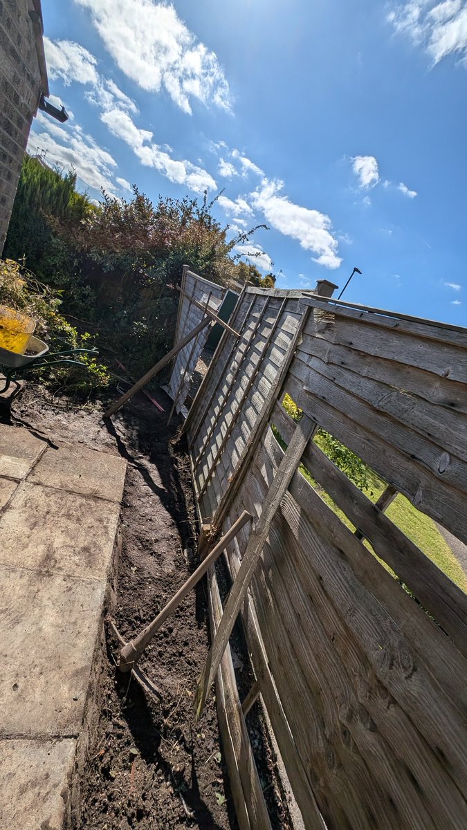 SelectPropYork's tweet photo. We've started a full garden make over consisting of existing concrete slab and footpath removal, deeper excavation to allow for better drainage. New fence &amp; patio, new grass lawn and not forgetting bush &amp; tree removal

Select Builders York - Landscape Specialists #gardenimgyork https://t.co/9V8iHB6FN1