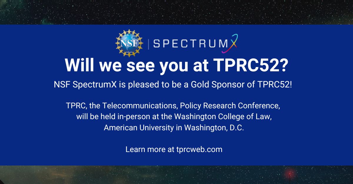 SpectrumXCenter (@spectrumxcenter) on Twitter photo 📡<a href="/SpectrumXCenter/">SpectrumXCenter</a> is pleased to be a Gold Sponsor of #TPRC52! Will we see you there?
Learn more by visiting: spectrumx.org/event/tprc52/ 📡<a href="/SpectrumXCenter/">SpectrumXCenter</a> is pleased to be a Gold Sponsor of #TPRC52! Will we see you there?
Learn more by visiting: spectrumx.org/event/tprc52/