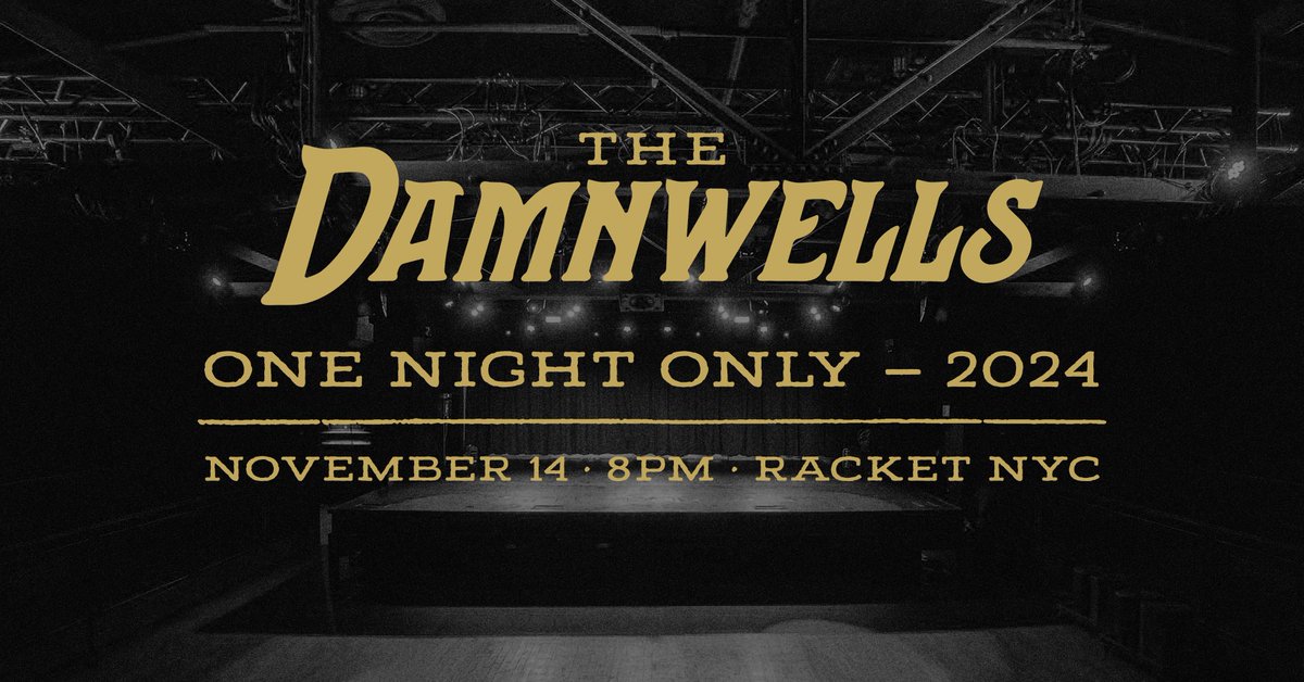 The original lineup—Alex, Ted, Steven, and Dave—will take the stage together for the first time since 2019. With VIP meet &amp; greets, exclusive merch, and hotel discounts, we’re pulling out all the stops! Don't miss it → thedamnwells.band/one-night-only