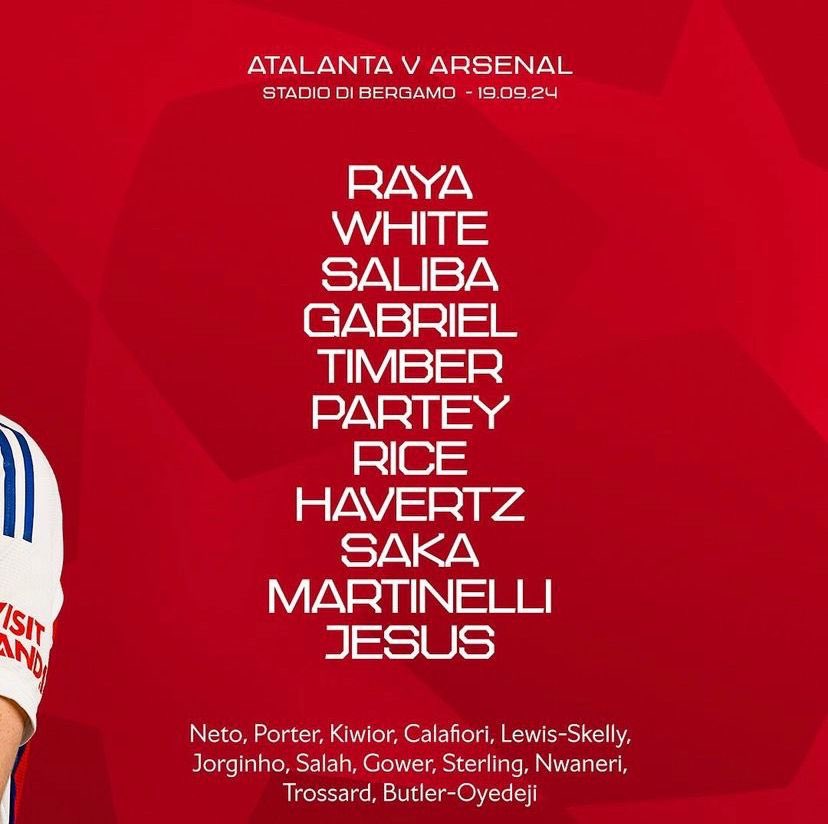 Tonight’s line up #ATAARS #ChampionsLeague