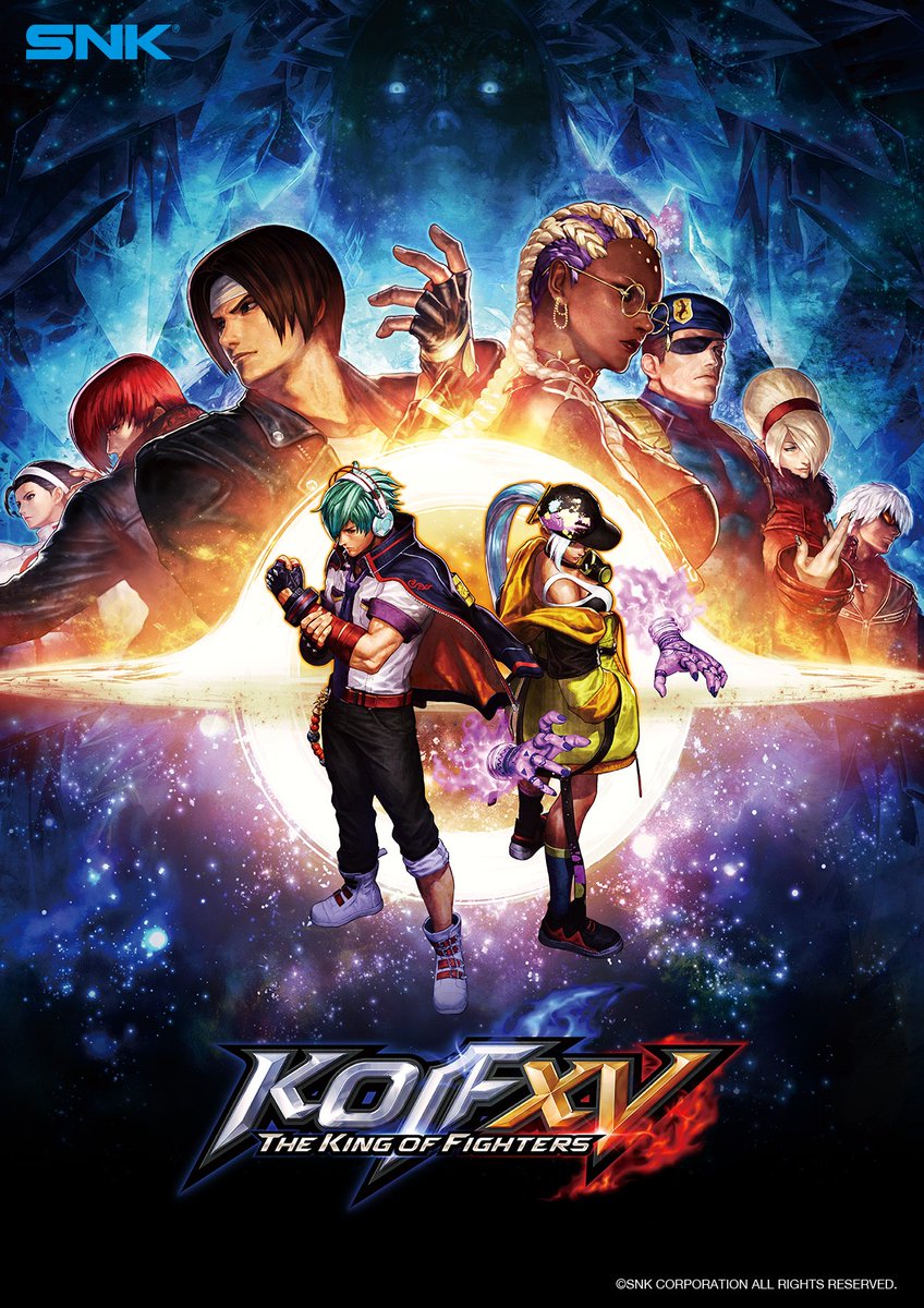 KOFstudio_en's tweet photo. Experience KOF poster art from throughout the series' history‼️
Today’s showstopper is the explosive KOF XV ☄️
#Shunei #Isla #KyoKusanagi #Dolores #IoriYagami #Heidern #AshCrimson #K’ #ChizuruKagura

#KOF30th #KOF https://t.co/sTzdu3ca68
