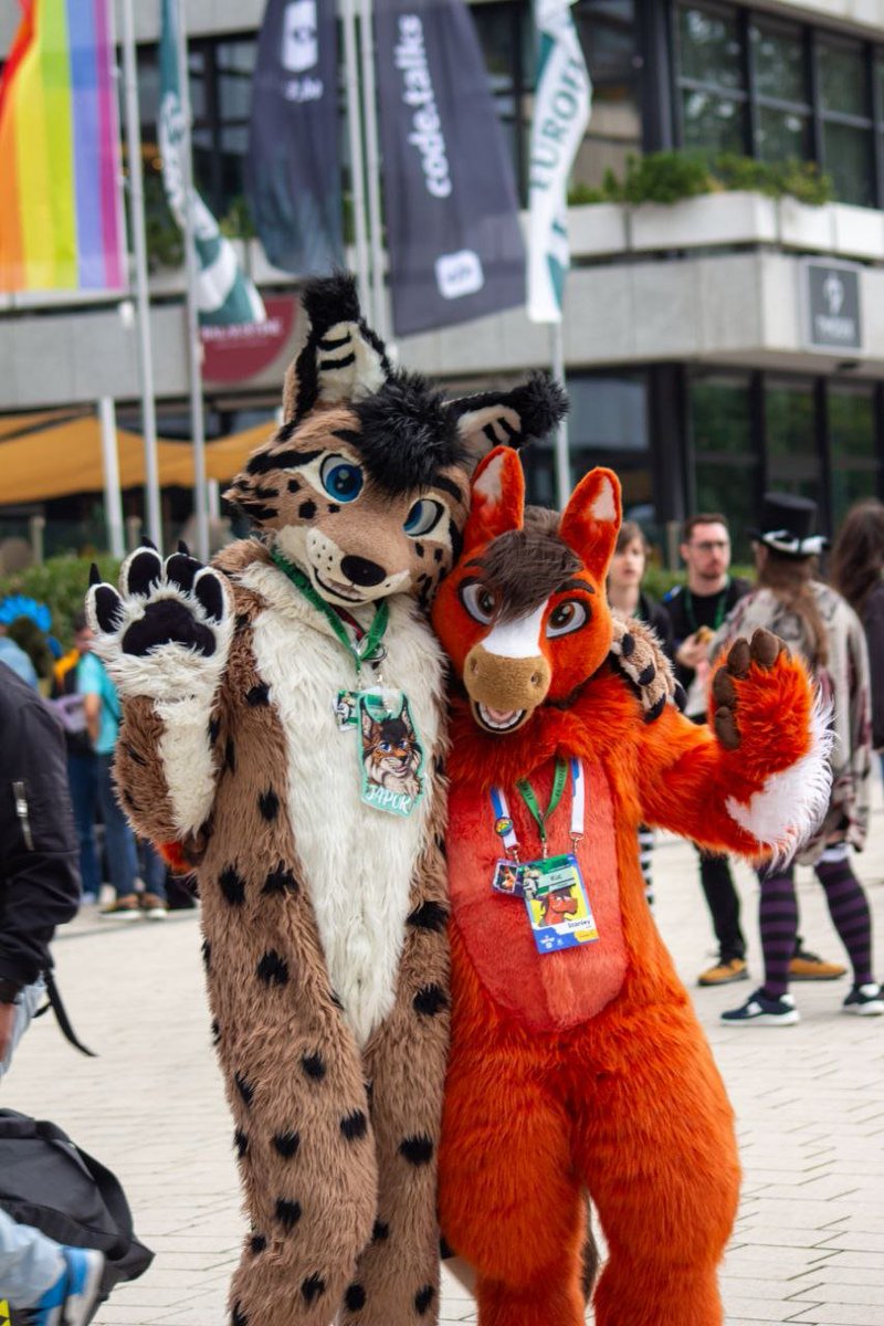 Hello from the #CodeTalks24 ^^ Oh, and also #Eurofurence 28 ;3

Cutie on pic: <a href="/Japuk_fur/">Japuk</a> 
Photo: <a href="/achillesv23/">AchillesV</a>