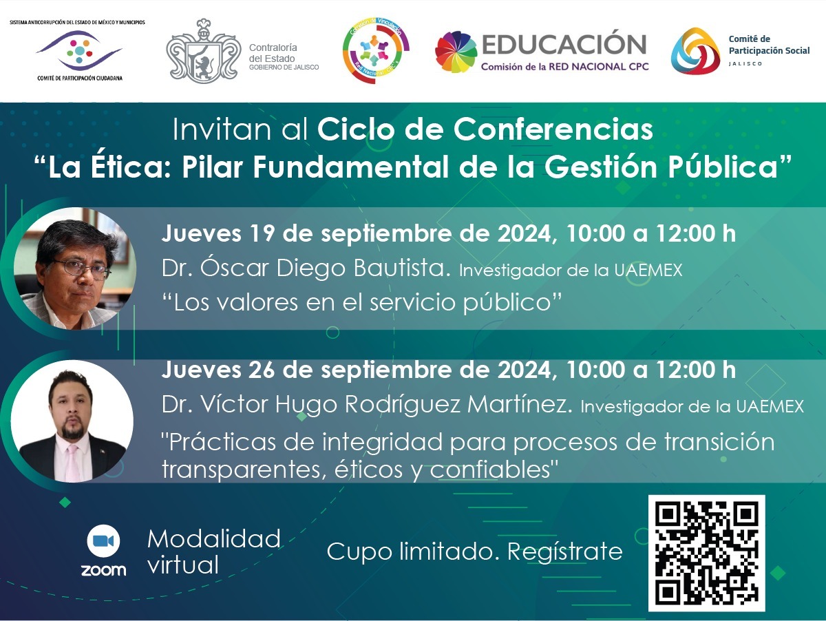 Comité Estatal de Participación Ciudadana de Tamaulipas presente en el Ciclo de Conferencias "La Ética: Pilar Fundamental de la Gestión Pública"