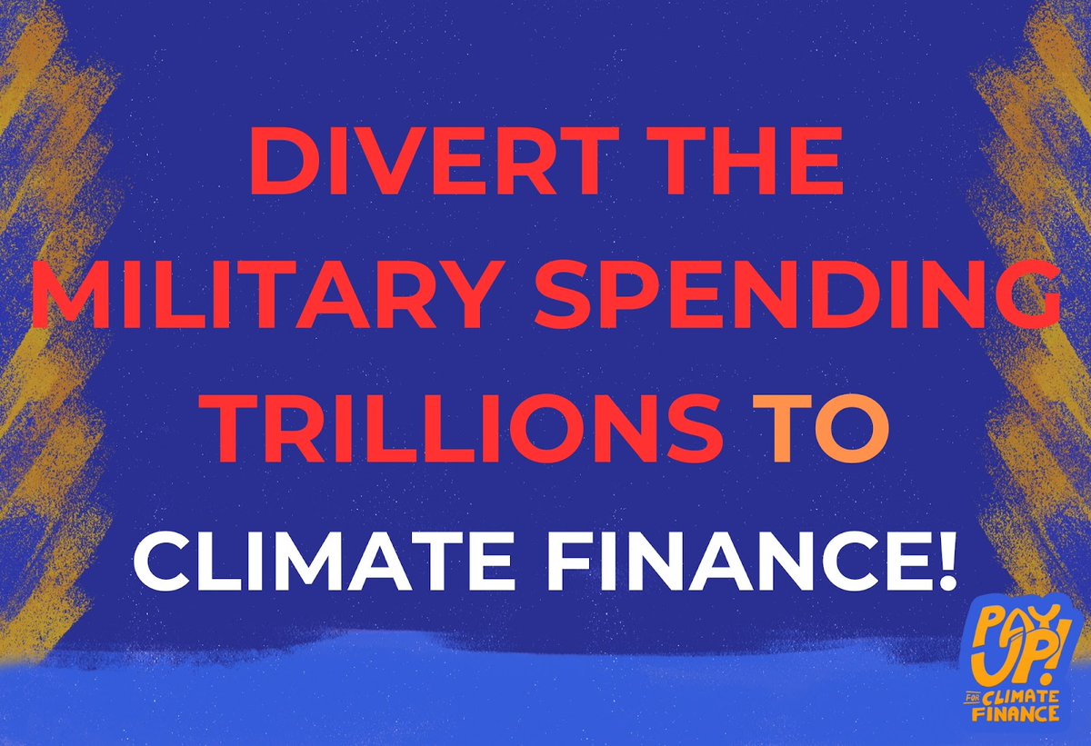 CANIntl's tweet photo. We want #COP29 to be a COP of Peace that includes redirected military spending in the climate finance goal NCQG as a way for developed countries to meet their obligations.
#DivestFromWar for #ClimateJustice https://t.co/BW7UDHEBf8