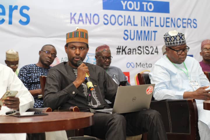 ICTAdvocates's tweet image. Special Advisers of Kano and Jigawa state governments on ICT, Hon. Hashim H. Hashim and Hon. Yusuf Ibrahim Sharada speaking at a panel titled &apos;State Governments  Artificial Intelligence Initiatives&apos; at the ongoing 5th Kano Social Influencers Summit #KanSIS24 @YZYau @KanoChronicle