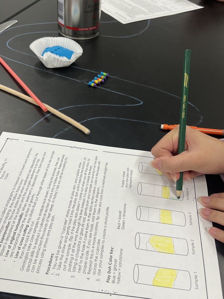 Core drilling in Earth Systems to discuss relative dating! #BeCurious