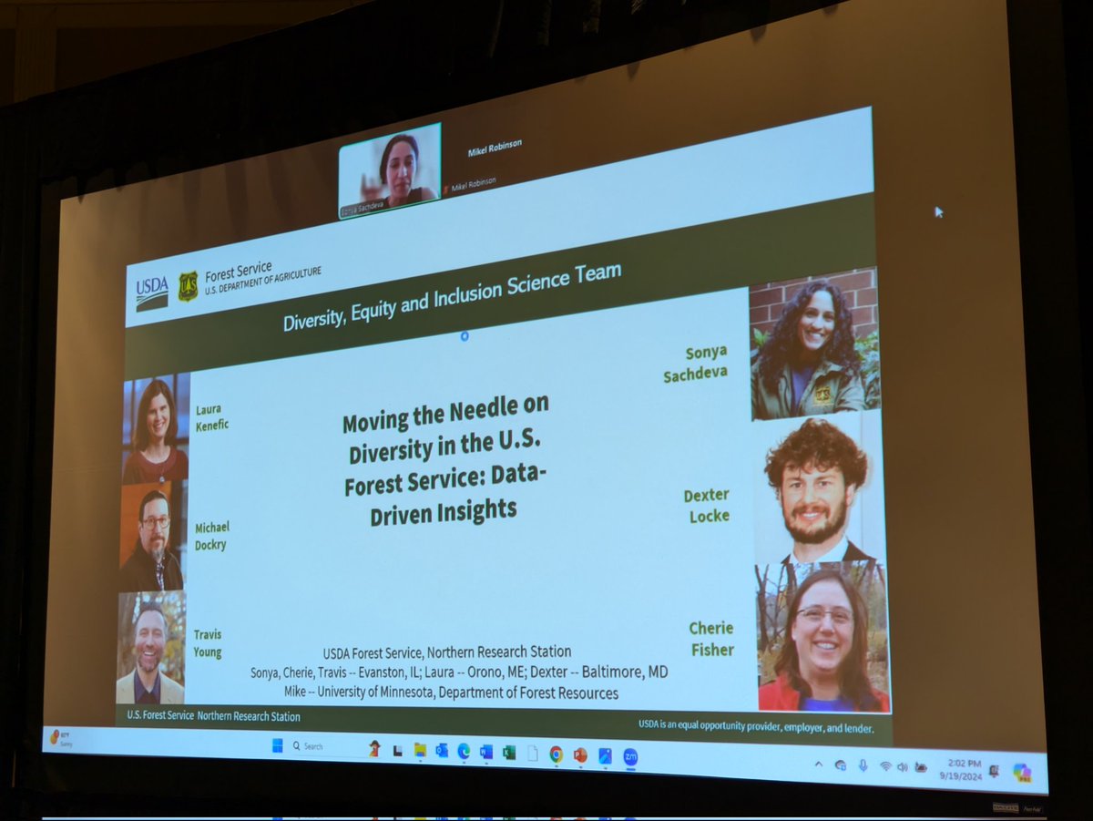 Cheri Fisher, Nick Skowronski, and Sonya Sachdeva (virtual) providing us here at the Cohesive Strategy Workshop with a discussion on wildland fire workforce challenges. #CSWorkshop2024