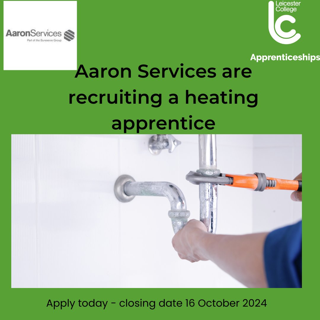 Are you ready to kickstart your career in the heating industry? Aaron Services are looking for a passionate and hardworking apprentice to join their team! If you're eager to learn and grow, this could be the perfect opportunity for you. Apply now findapprenticeship.service.gov.uk/apprenticeship…