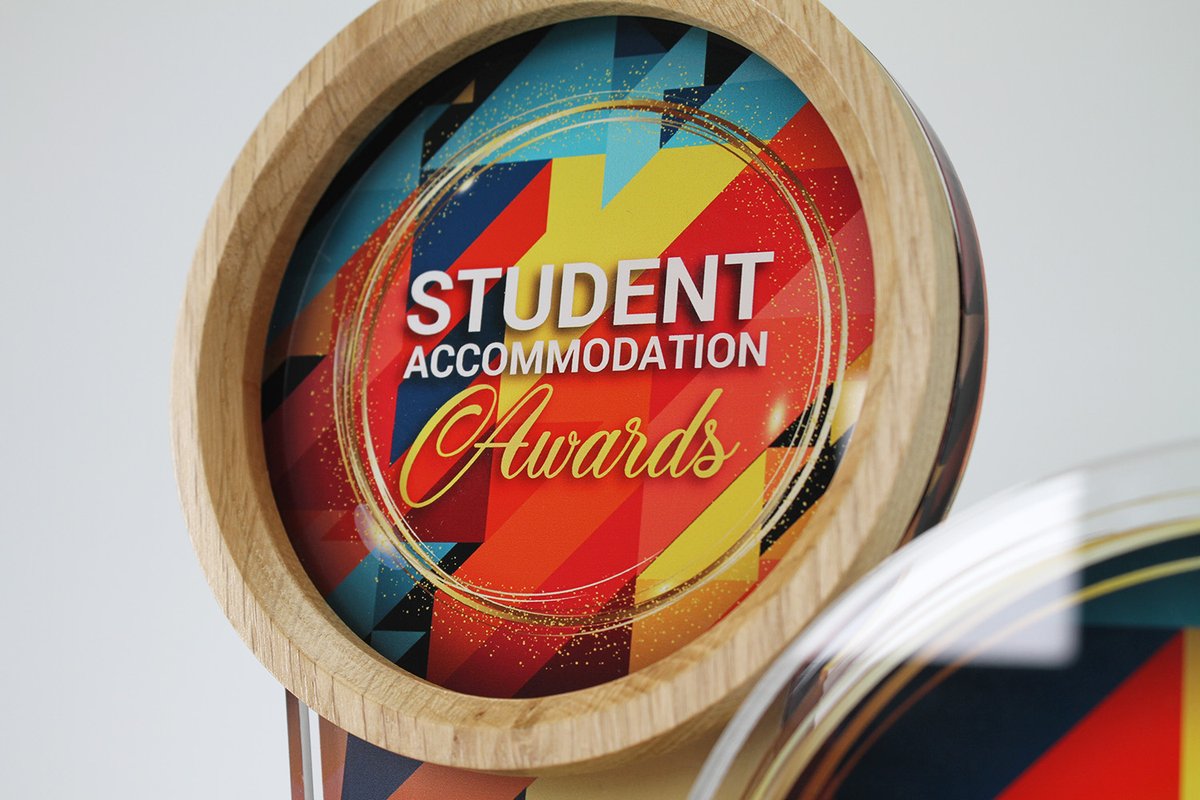 Celebrating the Student Accommodation Awards: vibrant sustainable trophies made in the UK: gaudio.co.uk/blog/student-a… #BespokeTrophies #EventProfs
