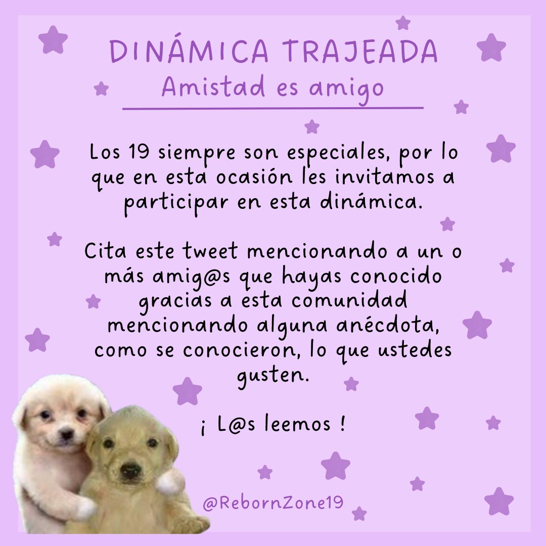 🫂 | DINÁMICA TRAJEADA

¡ Trajead@s Feliz 19 💜 !

Al ser un dia especial, les traemos esta bonita dinámica para que puedan recordar y contar anécdotas y demás con una más personas que hayan conocido gracias a esta linda comunidad. L@s leemos! 🤍.