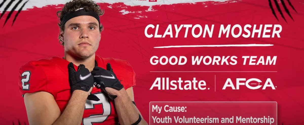 Stow Football Alumni Clayton Mosher has been selected as 1 of 22 college football players for the prestigious Allstate AFCA Good Works Team! When you think of Bulldog Players that represent what it means to be #UNcommon , Clayton is the example!
iwuwildcats.com/news/2024/9/17…