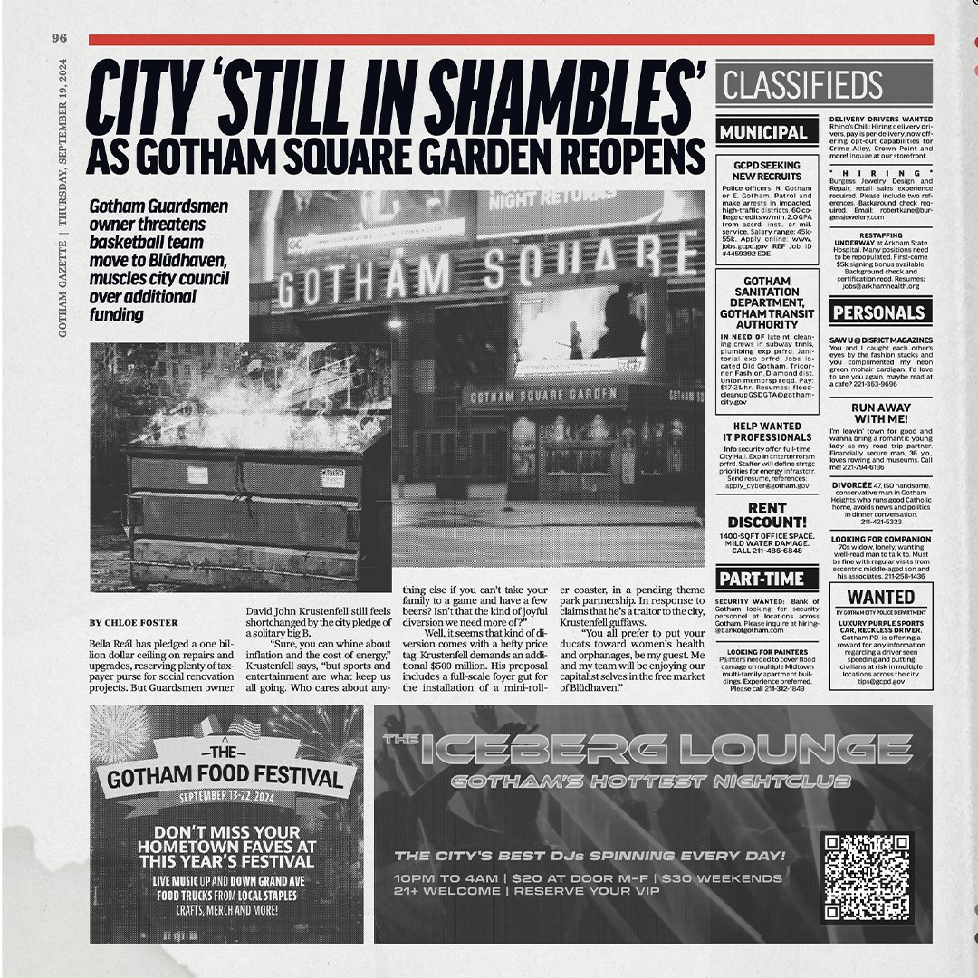New Gotham Gazette toont wat er aan de hand is in de onderwereld van The Batman