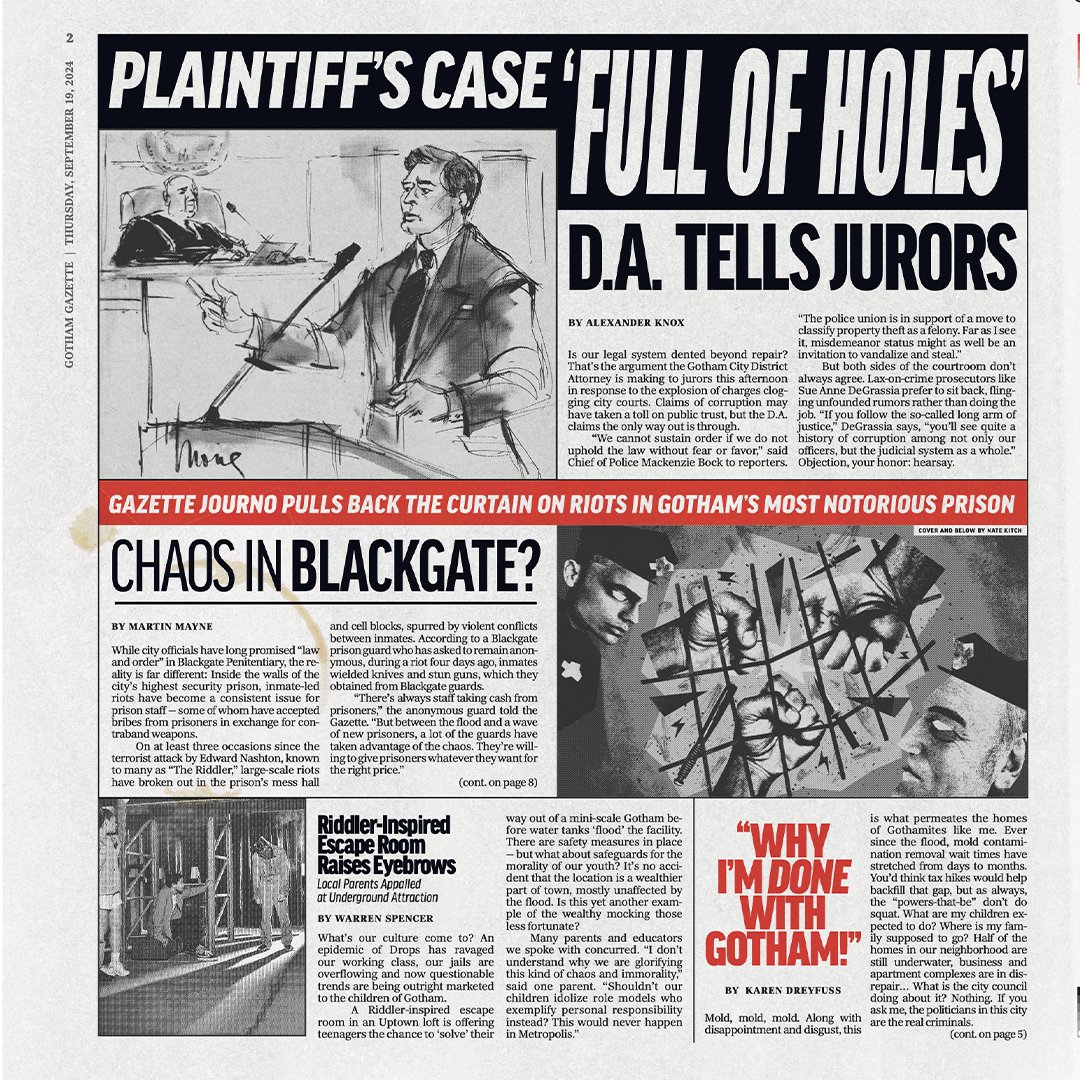New Gotham Gazette toont wat er aan de hand is in de onderwereld van The Batman