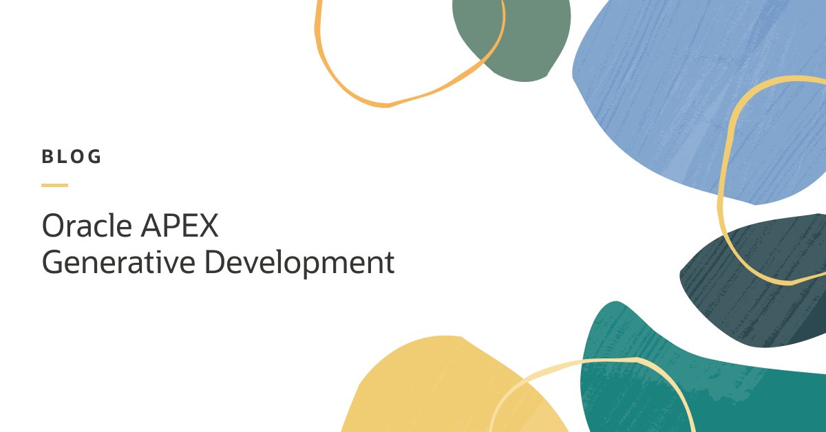 Learn why Oracle APEX is core to generative development for enterprise (GenDev)!

apex.oracle.com/go/apex-gendev…

#orclAPEX #LowCode