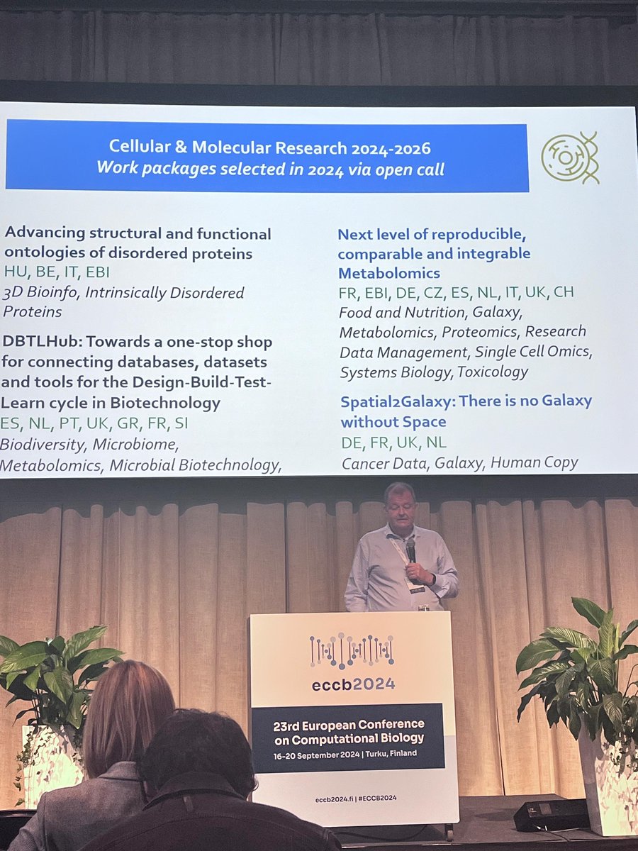 BioComputingUP's tweet image. Some pictures from yesterday at #ECCB2024 Turku, @biocomputingup PI Silvio Tosatto talking about the Cellular and Molecular Research Scientific Priority Area of @ELIXIREurope