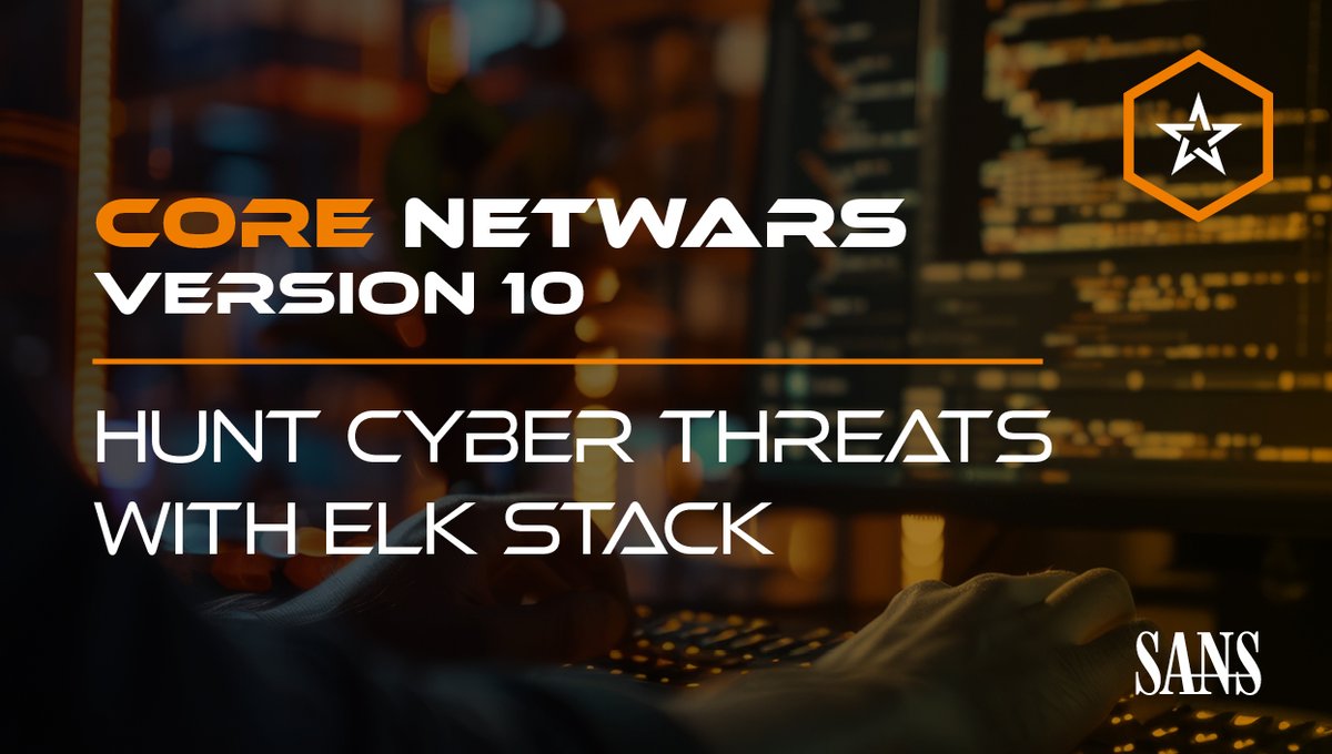 SANSInstitute's tweet photo. Gain practical experience that builds skills to tackle real-world 🌐 cybersecurity challenges. Experience Hunting #CyberThreats with ELK Stack in Core NetWars Version 10, one of the new topics added.
Learn More: https://t.co/ttWniy2AZR
#SANSNetWars #CybersecurityLabs https://t.co/PYnpb22YXK