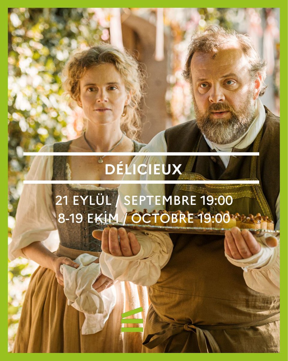 ifturquie's tweet photo. #İSTANBUL
🎬 #sinema// #Cinéma
Délicieux
21/09 - 19:00
08/10 - 19:00
19/10 - 19:00

Yönetmen//Réalisateur: #ericbesnard 
Oyuncular//Casting principal: #isabellecarré #grégorygadebois #benjaminlavernhe 

Daha fazla bilgi için//Plus d'informations sur 👉 https://t.co/XXgb48xjmx https://t.co/dTEkRZz8pq