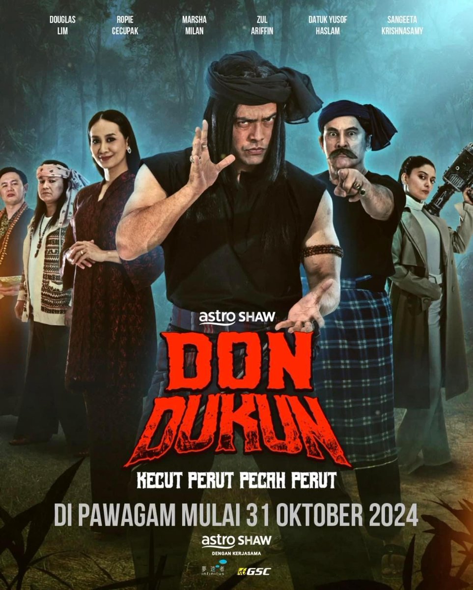 TGVCinemas's tweet photo. Zul Ariffin jadi #Sheriff ✅
Zul Ariffin jadi Dukun ✅

Mempersembahkan POSTER RASMI Filem #DonDukun - Akan datang di TGV 31 Oktober ini. https://t.co/VraWoRSZw0