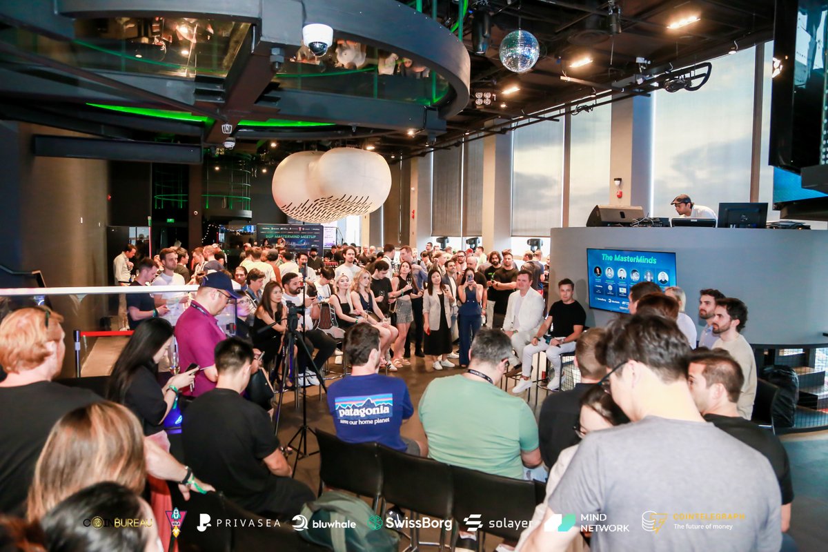 Last night's SwissBorg MasterMinds event was incredible! 

Thanks to our speakers: 
<a href="/TheCryptoLark/">Lark Davis</a>, @HouseOfCrypto3 , <a href="/nicrypto/">Nic</a>, <a href="/aarontarnold/">Aaron Arnold</a> &amp; <a href="/AustinArnol/">Austin Arnold</a> <a href="/AltcoinDailyio/">Altcoin Daily (backup account)</a>, <a href="/BrianBRose/">Brian Rose</a> from <a href="/LondonRealTV/">Brian Rose, Founder & Host of London Real</a>, <a href="/lxjhk/">jason</a> , <a href="/DLophem/">Daniel de Lophem</a>, <a href="/x0RADA/">Pharaox</a> , <a href="/anna_shakola/">Anna Shakola</a>, <a href="/jinhan8/">Han Jin</a>, <a href="/DavidJiaoEth/">David Jiao</a>,