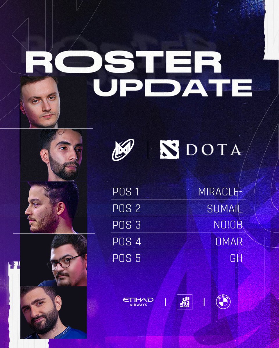 Nigma Galaxy (@nigmagalaxy) on Twitter photo Habibis only roster for the upcoming Qualifiers🌟
<a href="/NigmaMiracle/">Miracle-</a>
<a href="/SumaaaaiL/">Sumail</a>
<a href="/no1obdota/">No!obDota</a>
<a href="/OmaRM02_/">Omar Clinkz</a>
<a href="/NigmaGh/">Maroun Merhej</a>
#StarsAlign #NGXdota Habibis only roster for the upcoming Qualifiers🌟
<a href="/NigmaMiracle/">Miracle-</a>
<a href="/SumaaaaiL/">Sumail</a>
<a href="/no1obdota/">No!obDota</a>
<a href="/OmaRM02_/">Omar Clinkz</a>
<a href="/NigmaGh/">Maroun Merhej</a>
#StarsAlign #NGXdota