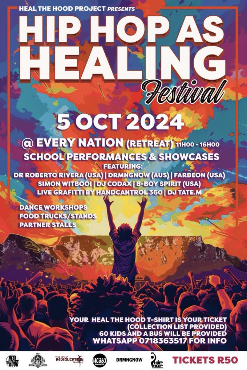 HOWARDHIPHOP (@howardhiph0p) on Twitter photo In 2 weeks <a href="/HealtheHoodZA/">Heal the Hood Project</a> is hosting their Hip Hop as Healing Festival in Cape Town. We love the great work HTH has been doing in the community for almost 30 years. Our Hip Hop Studies minor Director Dr. Msia <a href="/kibona/">Msia Kibona Clark</a> Clark will be in Cale Town for this year’s festival! In 2 weeks <a href="/HealtheHoodZA/">Heal the Hood Project</a> is hosting their Hip Hop as Healing Festival in Cape Town. We love the great work HTH has been doing in the community for almost 30 years. Our Hip Hop Studies minor Director Dr. Msia <a href="/kibona/">Msia Kibona Clark</a> Clark will be in Cale Town for this year’s festival!