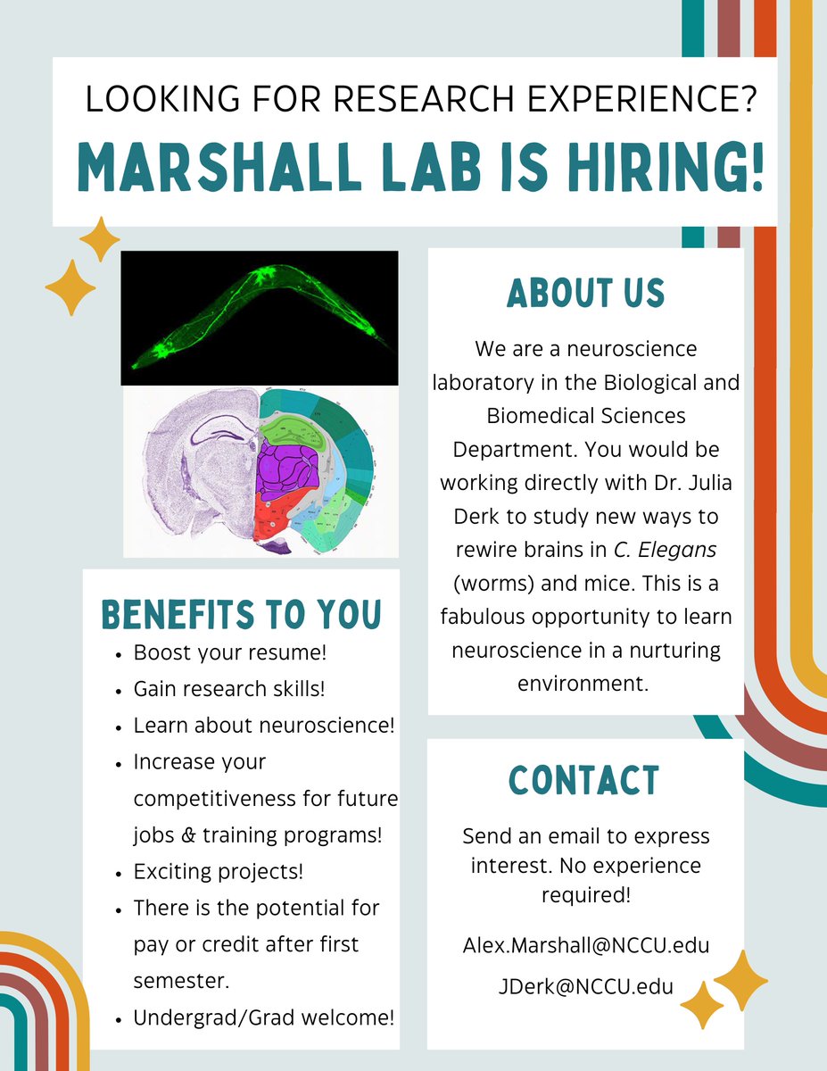 Dr. Julia Derk (@derktasticjulia) on Twitter photo We are #HIRING!! <a href="/NCCU/">North Carolina Central University</a> <a href="/DukeU/">Duke University</a>
- NCCU Undergraduates
- NCCU Graduates
- Research Technician through Duke (careers.duke.edu/job/Durham-Resā¦)
EMAIL ME!!!!! :) Let's do some rad neuroscience!!! We are #HIRING!! <a href="/NCCU/">North Carolina Central University</a> <a href="/DukeU/">Duke University</a>
- NCCU Undergraduates
- NCCU Graduates
- Research Technician through Duke (careers.duke.edu/job/Durham-Resā¦)
EMAIL ME!!!!! :) Let's do some rad neuroscience!!!