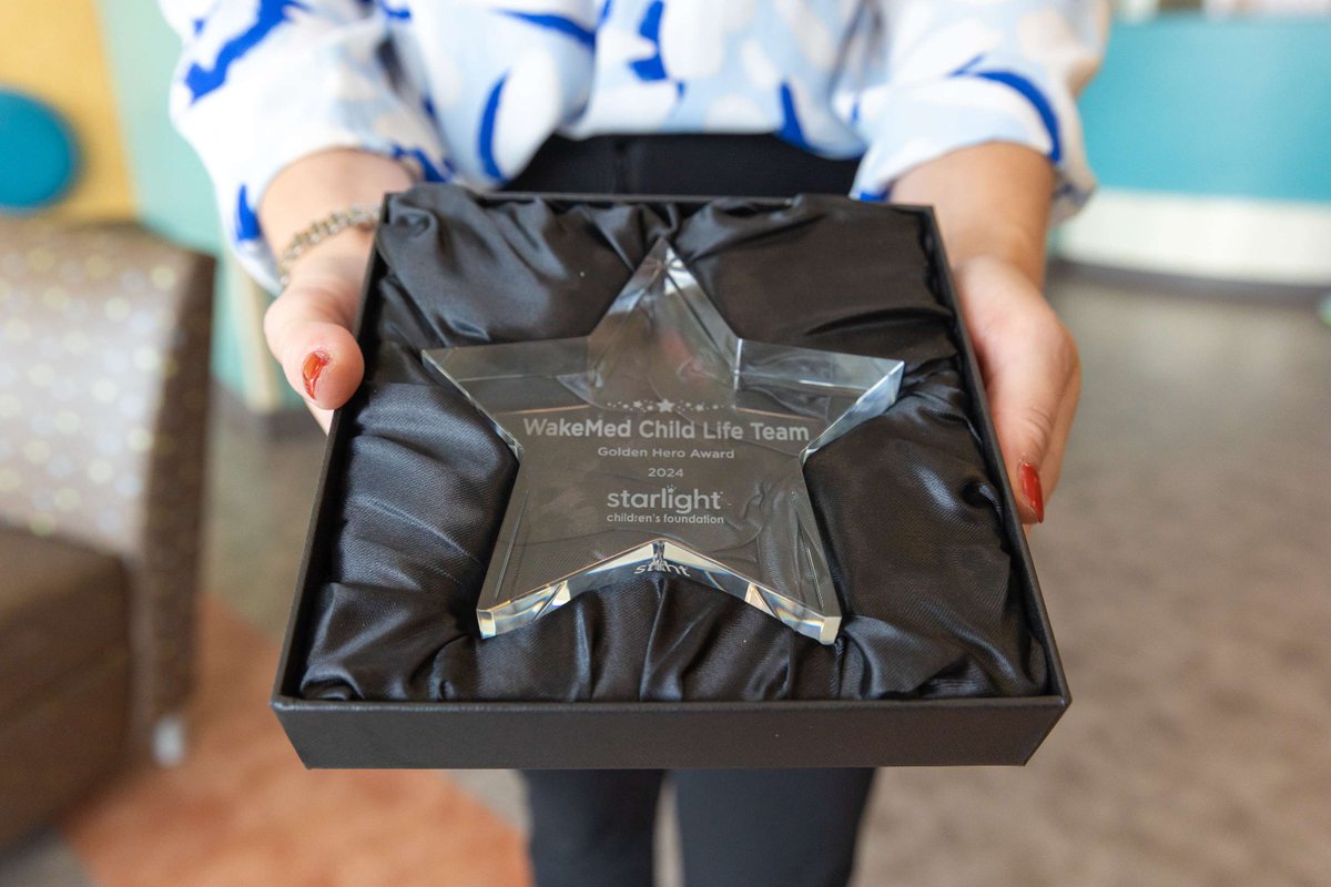 WakeMed's tweet photo. Our WakeMed Children's Child Life Team was honored to be awarded the Golden Hero Award by @StarlightUS yesterday!
π
Learn more π https://t.co/dBSbXg9Xrw
#wakemed #wakemedchildrens #childlife #childlifeteam #childrens #wakecounty #starlight #starlightchildrensfoundation https://t.co/VZiYBECsm4