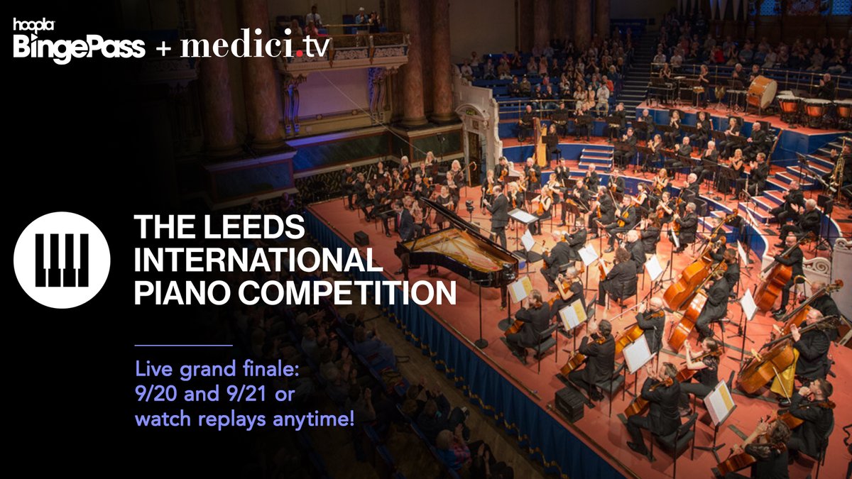 hooplaDigital's tweet photo. 🎹 Tune in to the Leeds International Piano Competition on 9/20 and 9/21! 🌟 Witness the world's top young pianists performing with the Royal Liverpool Philharmonic Orchestra through the https://t.co/g3He14q1df BingePass! #freewithlibrarycard. 🎼✨ https://t.co/5iEamd46mv https://t.co/jDBT7IarEG