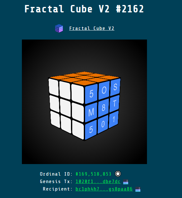 gsiovan's tweet photo. @Fractal_Cube bc1ph4h7hae7puzag2qprr6htz8ffzdkpgzzy9y03fxj4edluquqc0gs8paa86 https://t.co/yBE0SKnavd