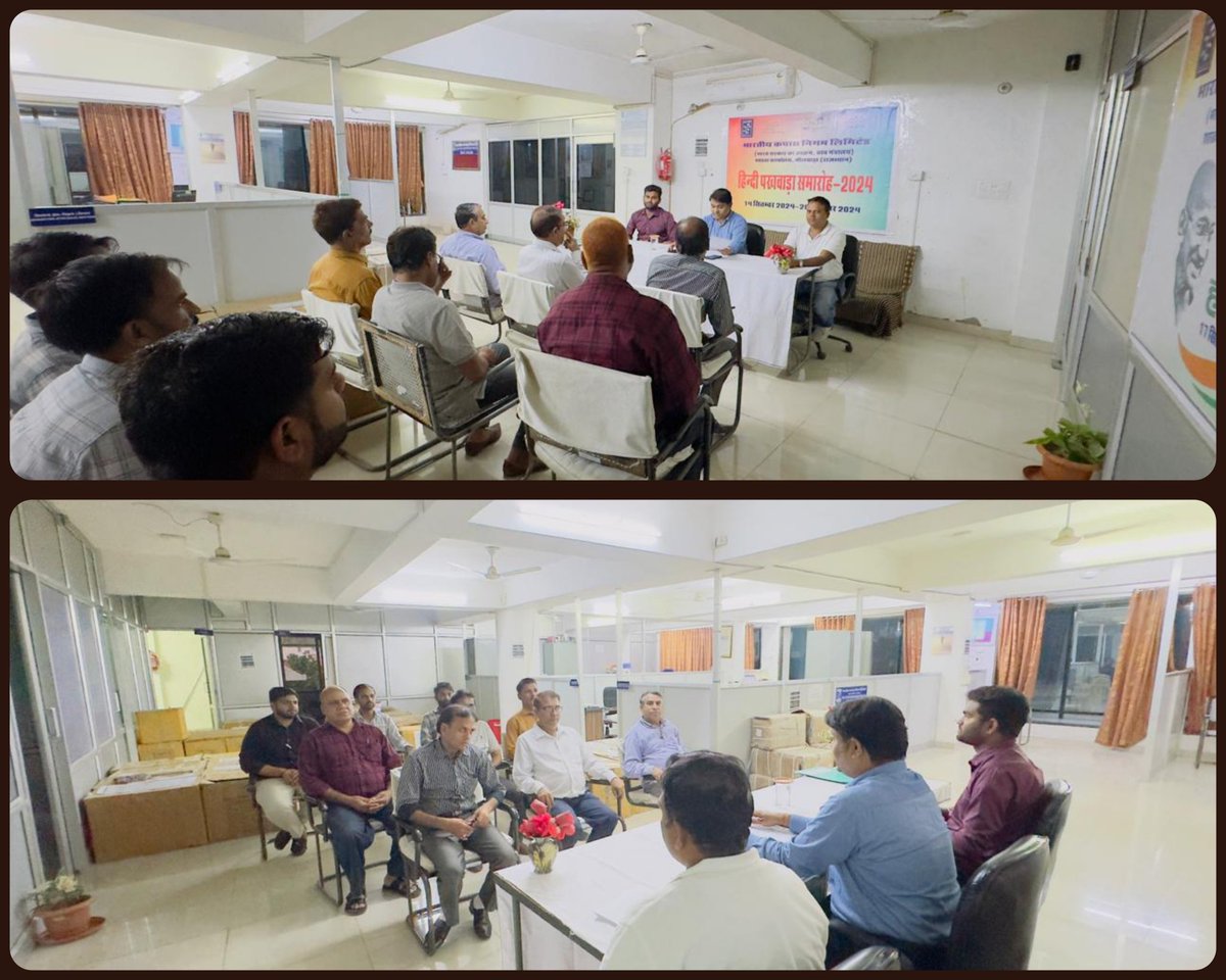ccibhilwara7's tweet photo. हिंदी पखवाड़ा-2024 के अंतर्गत दिनांक 18 सितम्बर 2024 को शाखा कार्यालय भीलवाड़ा में आशु भाषण प्रतियोगिता आयोजित की गयी | @cotcorp_ho #hindipakhwada https://t.co/m5ybmZCJSS
