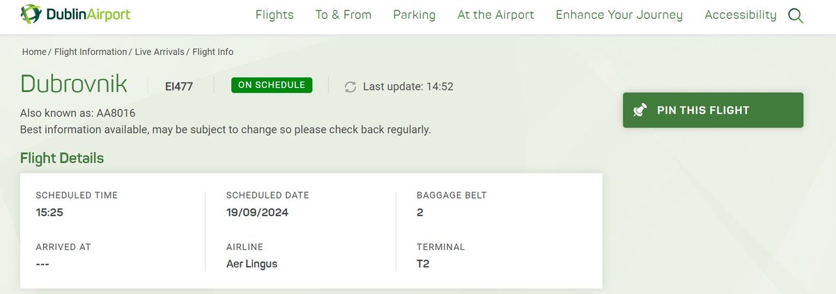 collyoc's tweet photo. @DublinAirport App and website still saying the below flight is "on schedule" but they are just about to take off so will be 2-3 hours late ; surely the app and you can do better than this??? https://t.co/DD8BK4otb2