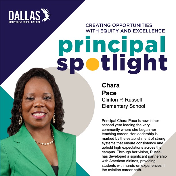 DallasISDSupt's tweet photo. Principal Pace is a Dallas ISD graduate! https://t.co/gCX0R12UAV