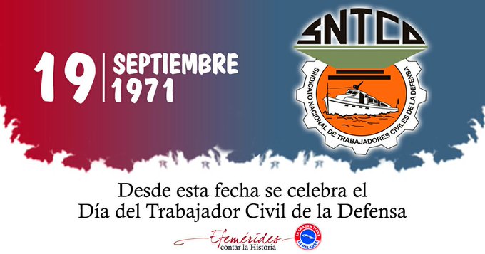 Felicitamos a los trabajadores civiles de las FAR y el MININT, afiliados al Sindicato Nacional de Trabajadores Civiles de la Defensa, en su día fundacional. #GenteQueSuma <a href="/MinfarC/">Minfar_Cuba</a> <a href="/minint_cuba/">MININT_CUBA</a>