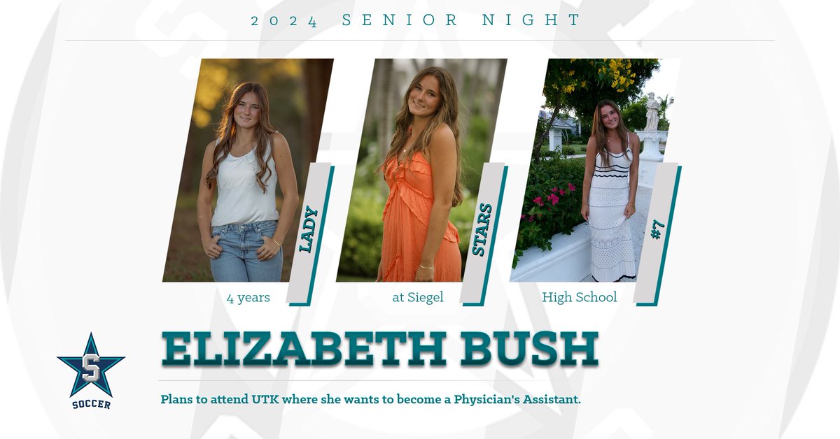SiegelSoccer's tweet photo. #7, Elizabeth Bush! Her advice was to current and future athletes: "Take advantage of Coach Smith's couch in her office!" We know she will great things in her next chapter and are glad we got to be a part of this chapter! #onceastar https://t.co/rcKBNlxEhs