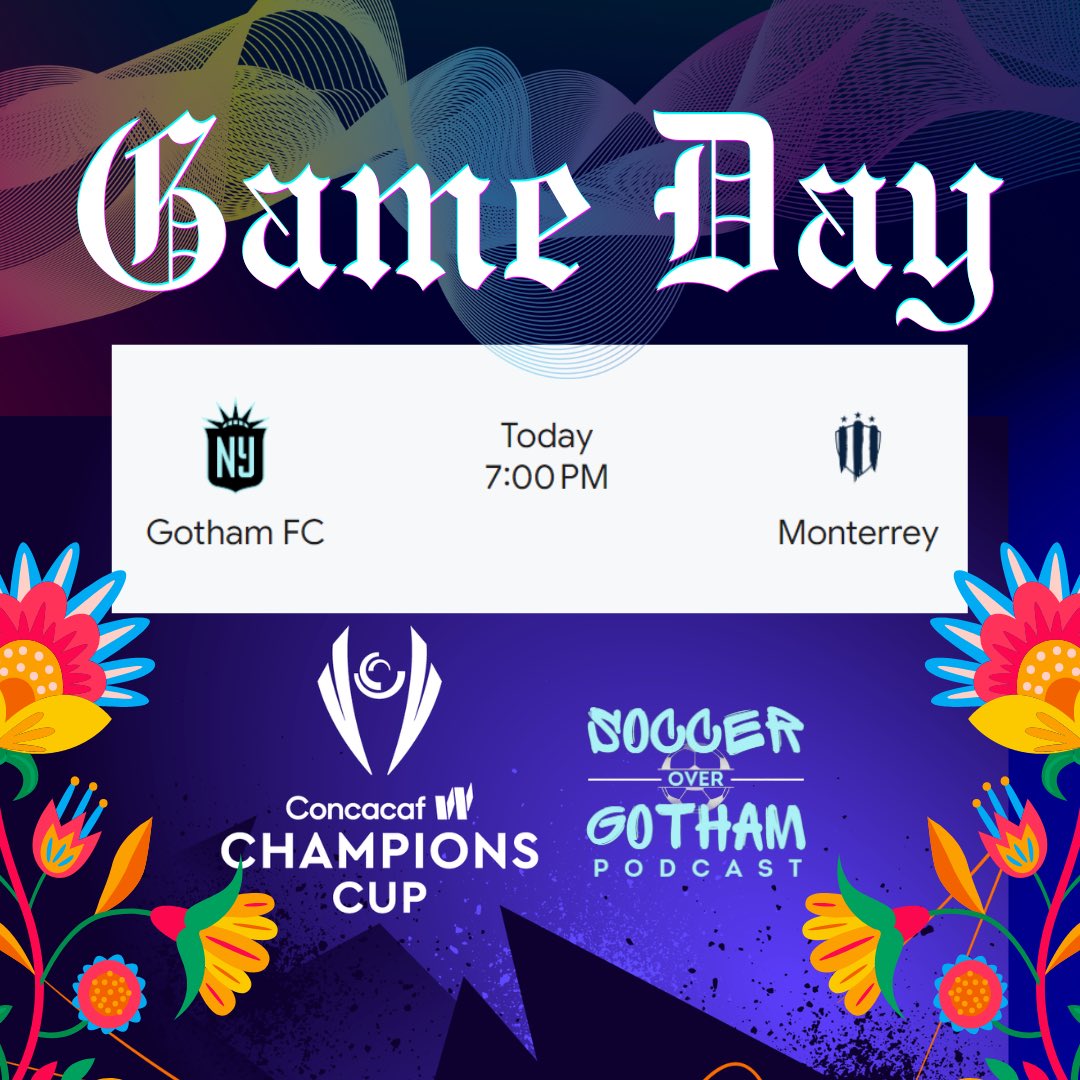 overgothampod's tweet photo. ⚽️ Game day alert! Today, Gotham FC takes on Rayadas at 7 PM at Red Bull Arena for the Concacaf Champions Cup. Be there! 🦇🎉

#GothamFC #GameDay #BatNation https://t.co/WKV3bZh0UT