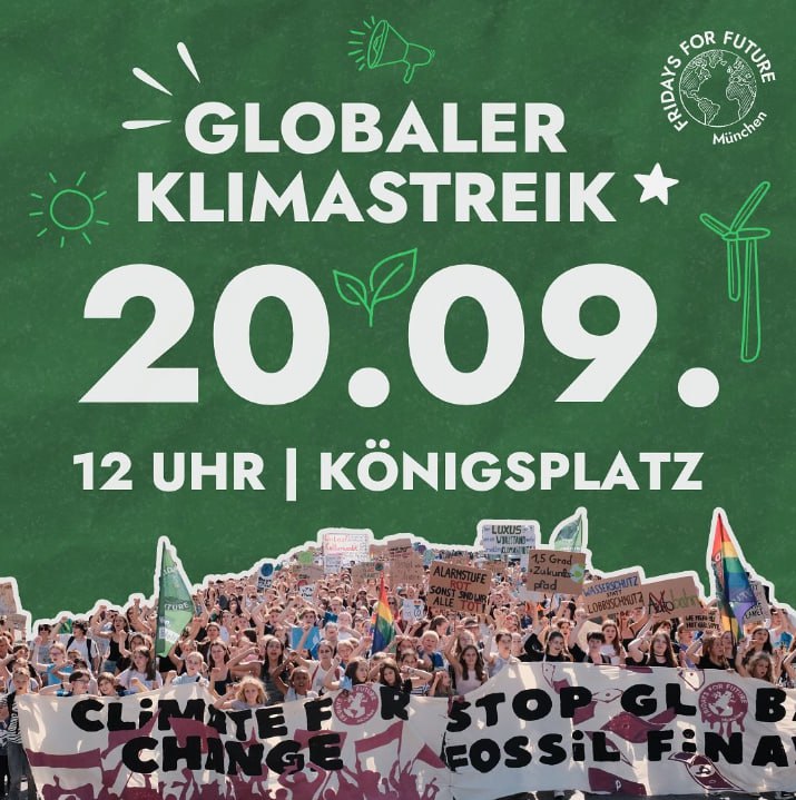 fff_muc's tweet image. Morgen 12.00 Uhr #Klimastreik am Königsplatz! #FridaysForFuture