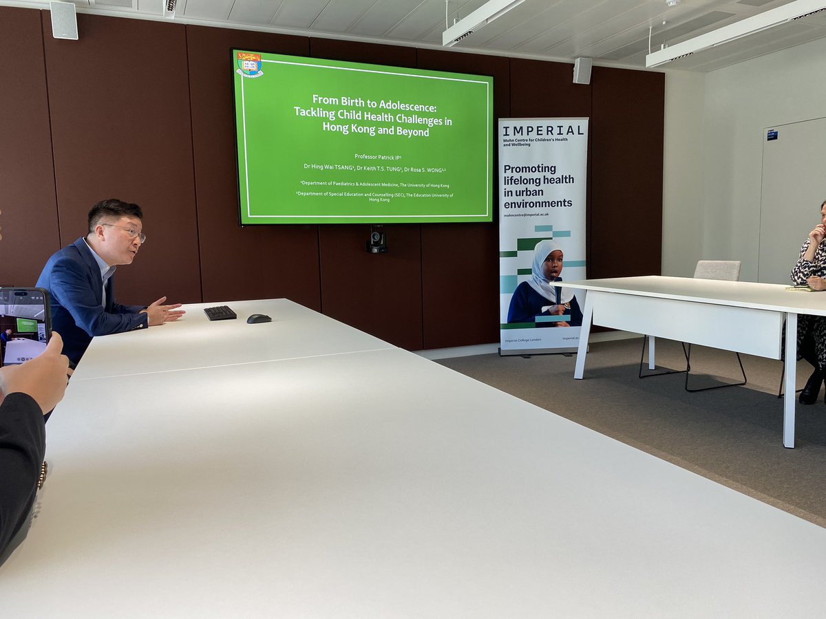 Great to welcome colleagues from <a href="/HKUPaed/">HKUPaed</a> <a href="/HKUniversity/">The University of Hong Kong</a> at the Mohn Centre this afternoon speaking about their holistic approach to child heath &amp; development research 

Fantastic to see research interests aligning across the globe 🌍