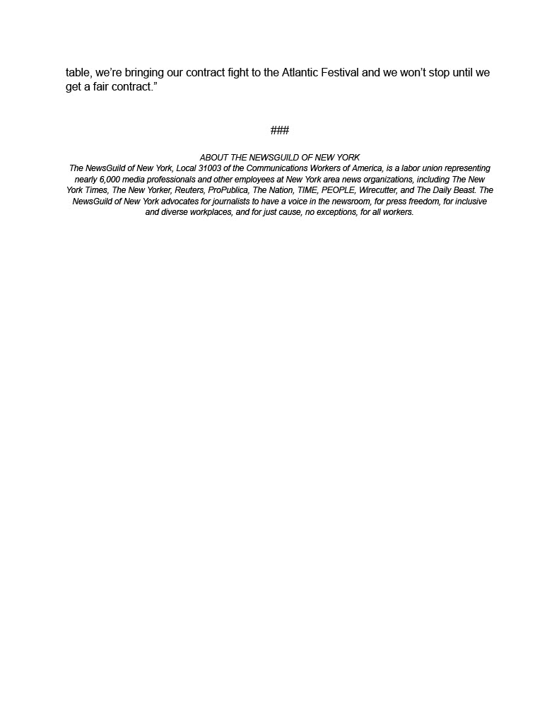 NewsGuild of New York (@nyguild) on Twitter photo SEE YOU THERE: Our <a href="/theatlunion/">The Atlantic Union</a> members will be out at #TAF2024 the next two days, bringing their fight for a fair contract. Read on for more details....nyguild.org/post/the-atlan… SEE YOU THERE: Our <a href="/theatlunion/">The Atlantic Union</a> members will be out at #TAF2024 the next two days, bringing their fight for a fair contract. Read on for more details....nyguild.org/post/the-atlan…