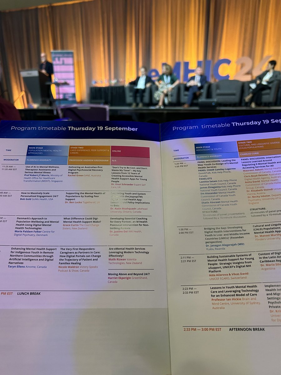 AislinMushquash's tweet image. Exciting learning happening at the Digital Mental Health International #eMICH24 Congress. Representing our e-mental health research team. @LakeheadRsrch @CopingLab