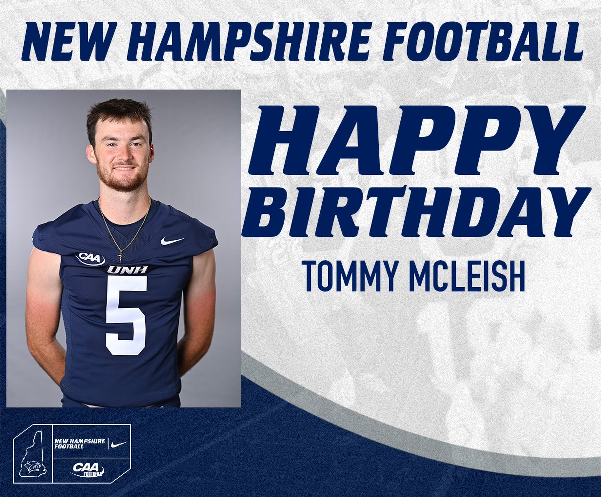 UNH_Football's tweet photo. Happy birthday @McleishTommy https://t.co/unomrAj8zk