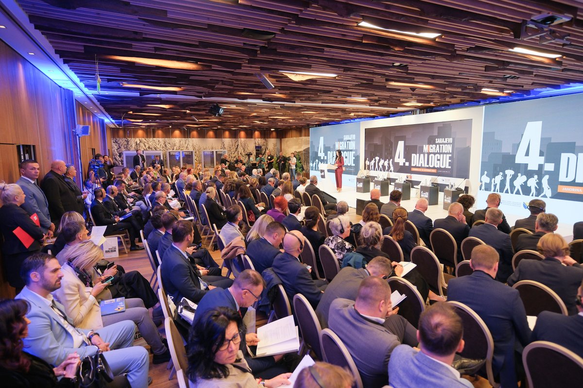TheGCSP's tweet photo. Happening now! 

4th Sarajevo Migration Dialogue. Enhancing migration management in the Western Balkans. 

Lead of B&amp;H Ministry of Security, @Nesic_Nenad and support of Switzerland, Secretary of State for Migration @SchranerBurgen1  @MSBosnia https://t.co/Jjt00lwji7