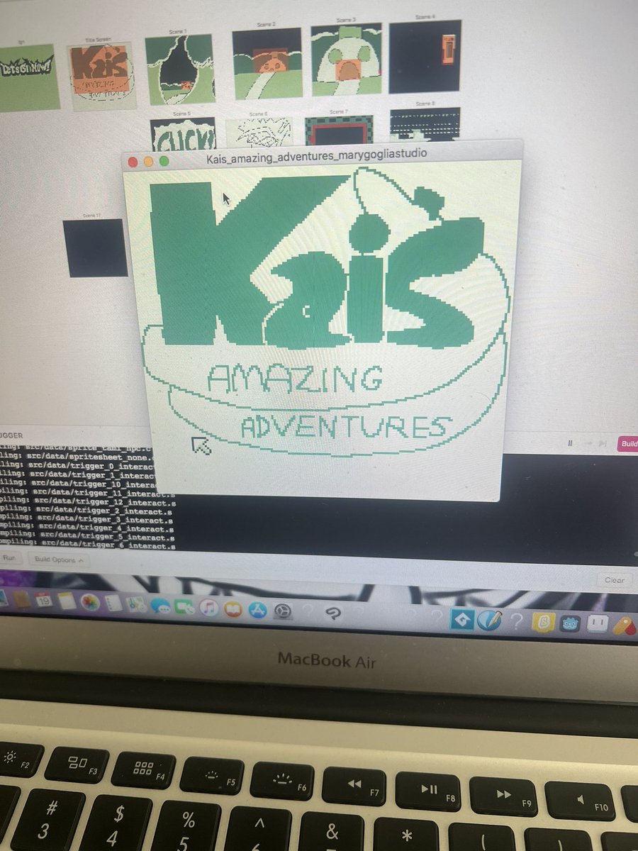 mary_goglia's tweet photo. Working on my @LetsGoNowComic #gameboygame today in #gbstudio game engine, #pixaki ipad app, and the #aseprite computer app! :) #RETROGAMING #retrogames #gbstudiogame #gameboy https://t.co/Z8Te3ORLgJ