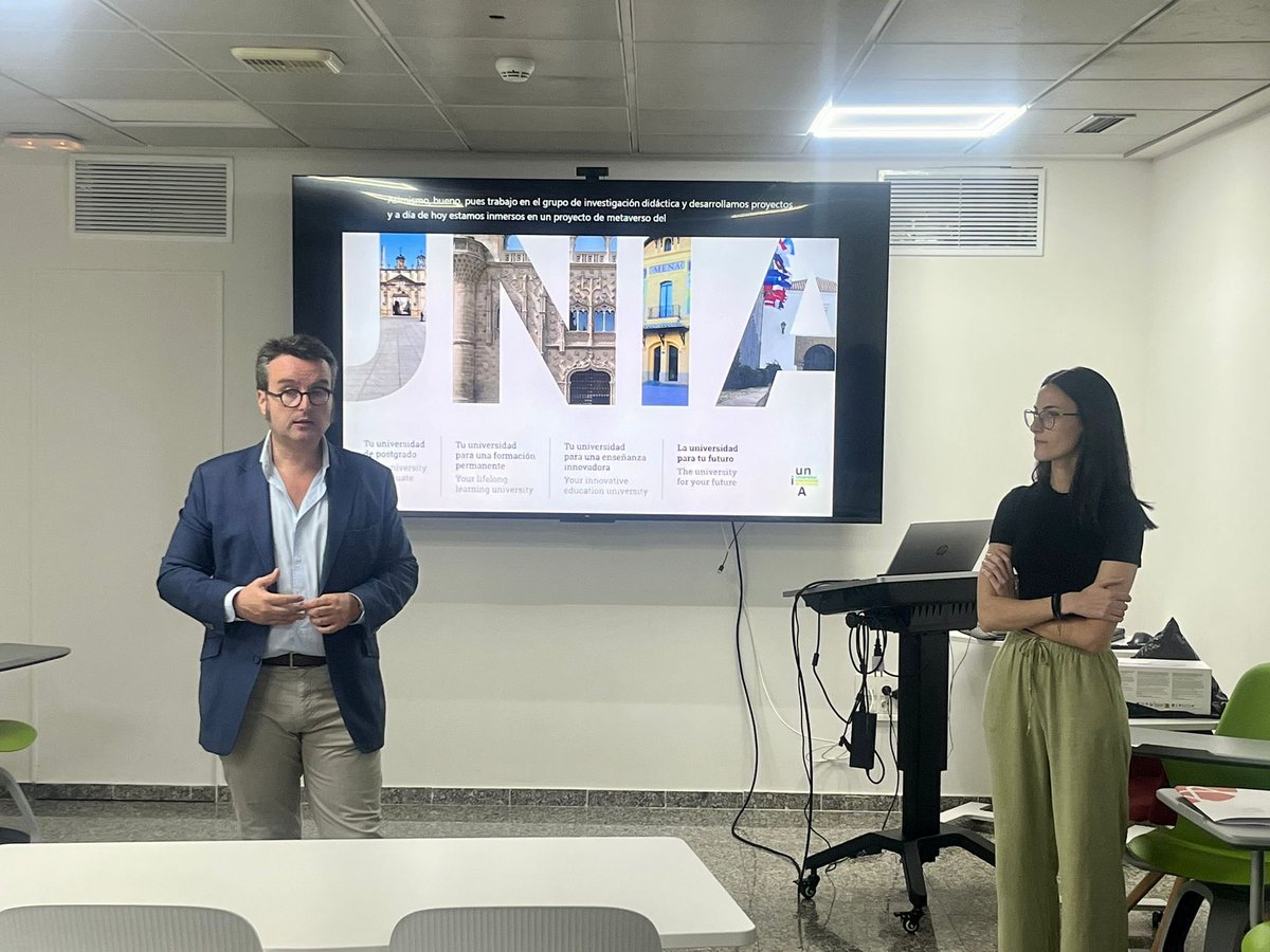 InnoEduca (@innoeducauma) on Twitter photo ¡#ElVeranodelFuturo en Málaga!🔅🎓
Tercer día del Curso de Verano de <a href="/UNIAuniversidad/">Universidad Intern. de Andalucía</a>, hoy <a href="/mserranohidalgo/">𝓜𝓪𝓷𝓾𝓮𝓵 𝓢𝓮𝓻𝓻𝓪𝓷𝓸 𝓗𝓲𝓭𝓪𝓵𝓰𝓸</a> y <a href="/MariaMiravete12/">María Miravete</a> nos introducen en el
Metaverso y nos enseñan a generar contenidos educativos. ¡#ElVeranodelFuturo en Málaga!🔅🎓
Tercer día del Curso de Verano de <a href="/UNIAuniversidad/">Universidad Intern. de Andalucía</a>, hoy <a href="/mserranohidalgo/">𝓜𝓪𝓷𝓾𝓮𝓵 𝓢𝓮𝓻𝓻𝓪𝓷𝓸 𝓗𝓲𝓭𝓪𝓵𝓰𝓸</a> y <a href="/MariaMiravete12/">María Miravete</a> nos introducen en el
Metaverso y nos enseñan a generar contenidos educativos.