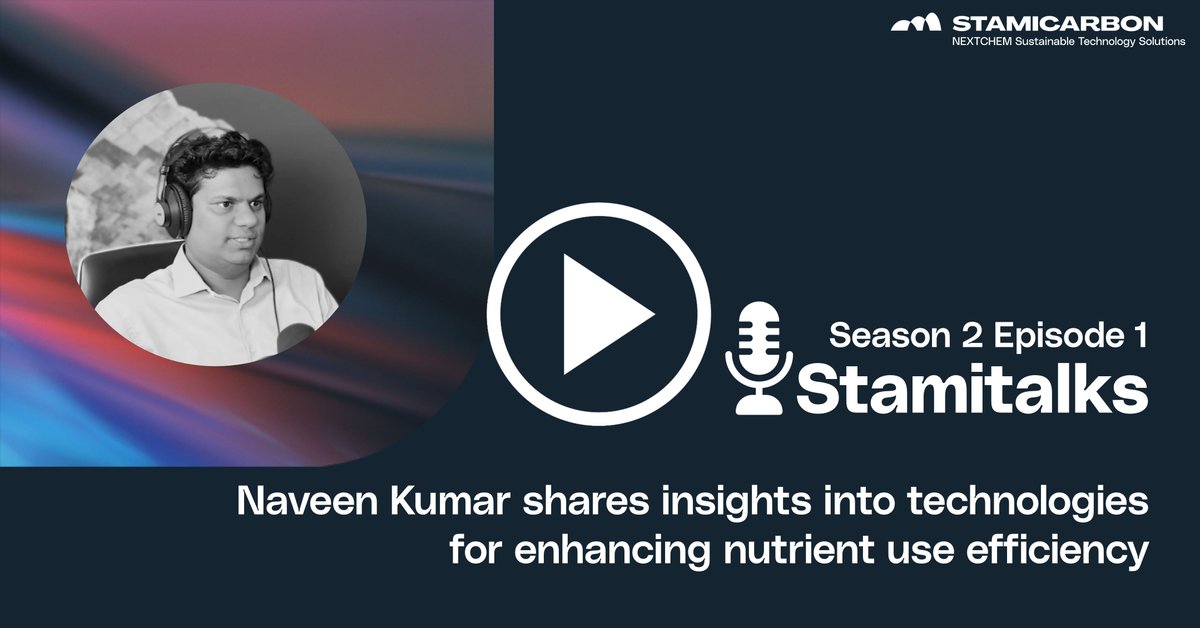 ✨ Stamitalks is back for a brand-new season! ✨ 

Tune in to the first episode, in which our R&amp;D engineer Naveen Kumar highlights the importance of achieving a delicate balance between food production and environmental #sustainability: stamicarbon.com/stamitalks

<a href="/NextChem_MT/">NEXTCHEM</a>